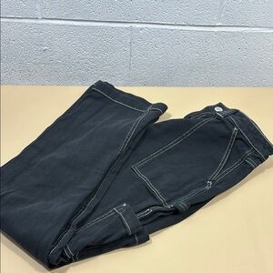 Garage black denim straight leg jeans​​​​​​​
